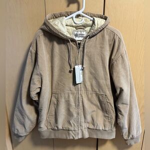 Alpine Design Corduroy Quilted Lined Full-Zip Jacket with Hood - NWT